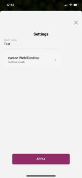 How to switch from eyeson app to the Web