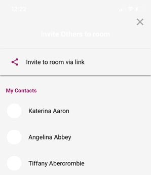 Invite people to room via link