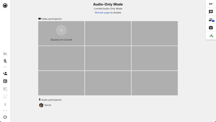 Audio only mode