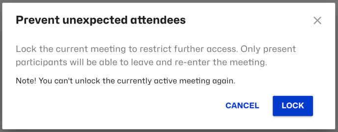 Lock during meeting