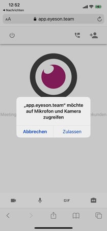 Screenshot Zugriff auf Geräte zulassen iOS