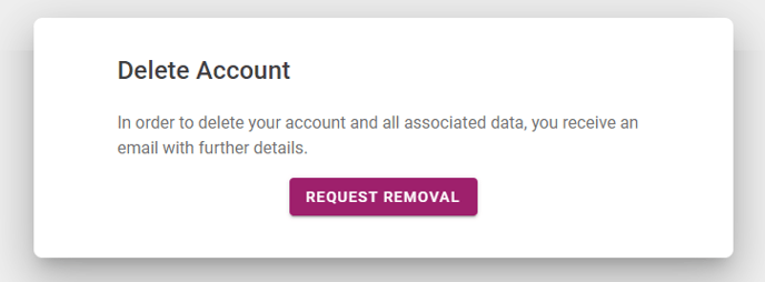 Request account removal
