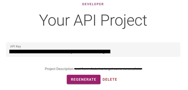 Screenshot API Projekt