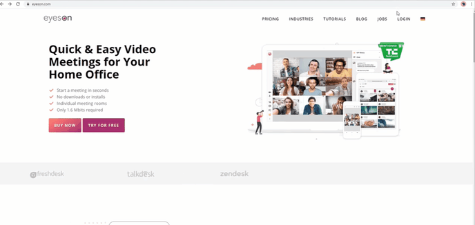 sign up page