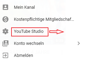 Screenshot YouTube Studio